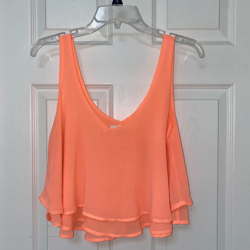 Coral Crop Top